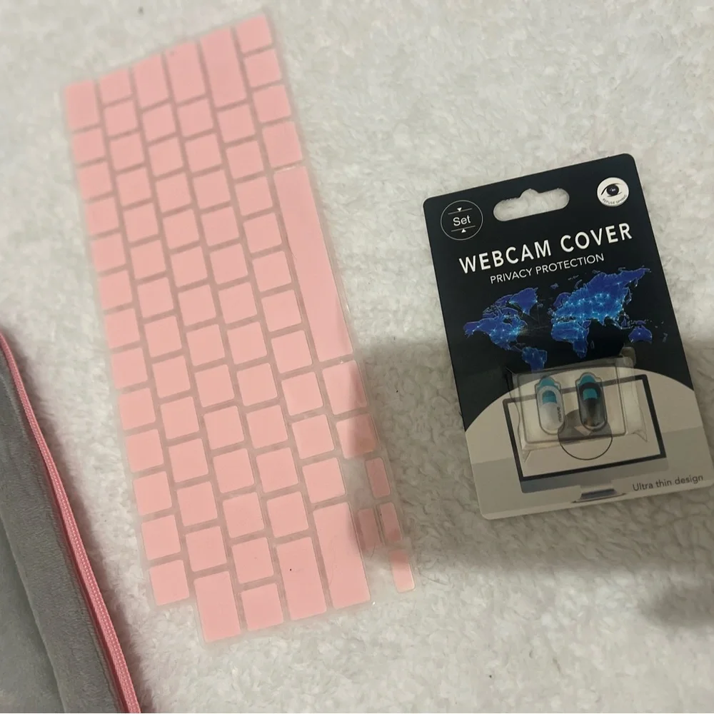 MISISO Laptop Case Pink Cover Sleeve 13 Inches Casing Keypad Cover Webcam Cover